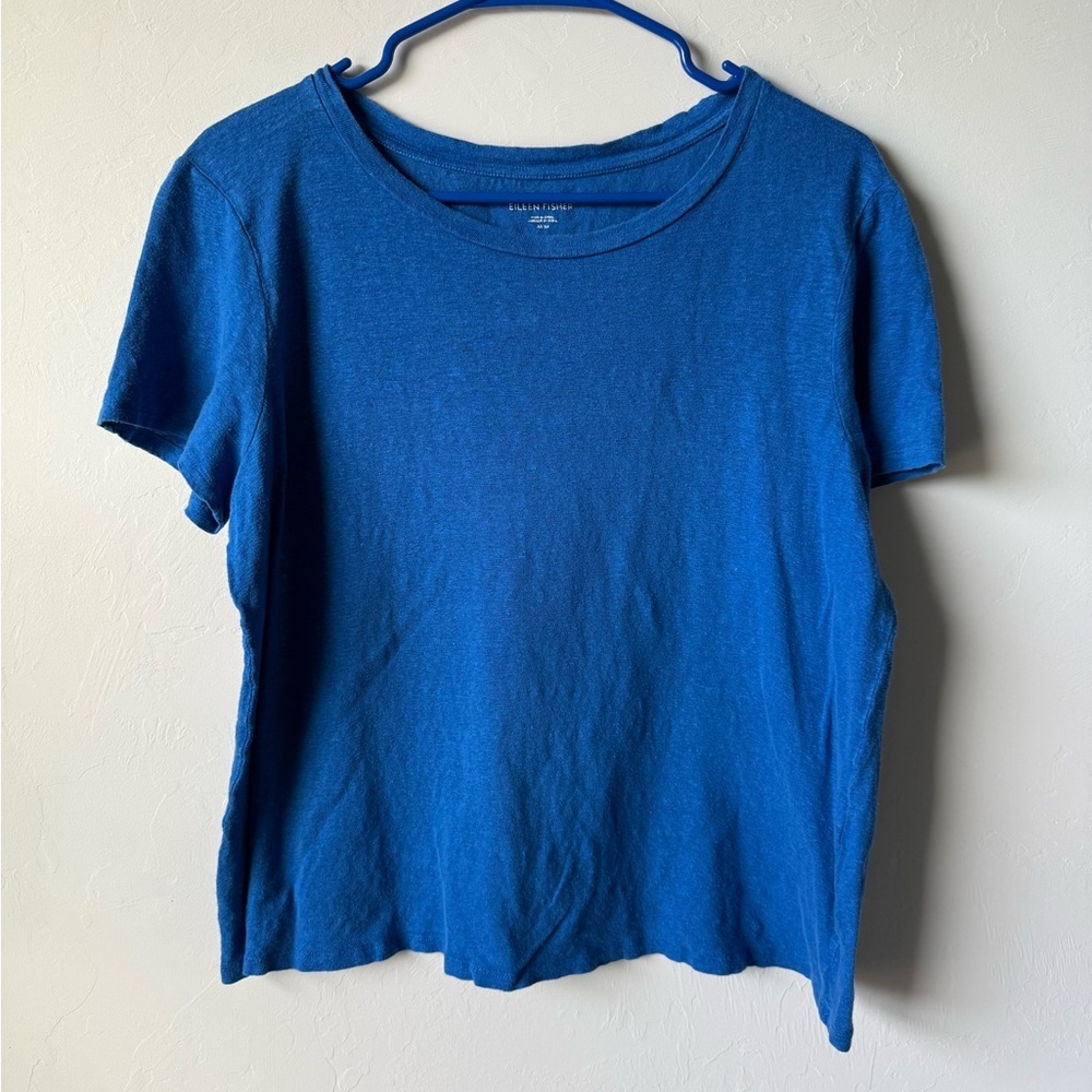 Eileen Fisher Vibrant Blue Short Sleeve Tee